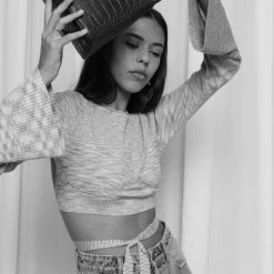 Brie Leon Chloe Top Handle Chocolate Matte Croc Bag Accessories