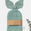 Over The Dandelions Organic Muslin With Terry Cloth Bunny Wash Glove Sage Home & Beauty