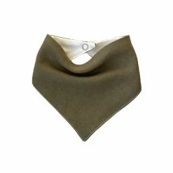 Pretty Kiwi Home & Beauty Bandana Bib Olive Linen