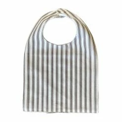 Pretty Kiwi Bib Stone Stripe Ticking Home & Beauty