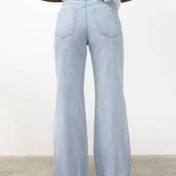 Among The Brave Fashion Billie Light Blue High Waist Long Wide Leg Denim Jean