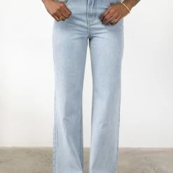 Among The Brave Fashion Billie Light Blue High Waist Long Wide Leg Denim Jean