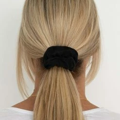 Humidity Lifestyle Black Linen Scrunchie Accessories