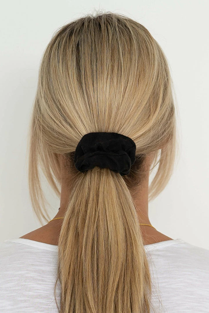 Humidity Lifestyle Black Linen Scrunchie Accessories