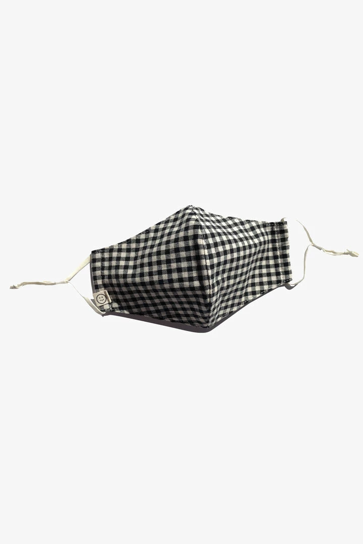 Personal Space Black + Neutral Gingham Face Mask Two Pack Accessories