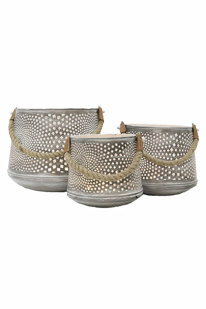 Le Forge Lantern Dubai Large Grey White Home & Beauty