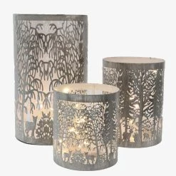Le Forge Lantern Forest Small Grey White