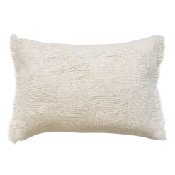 Baya Booker Ivory Feather Filled 100% Cotton Cushion 35x50cm