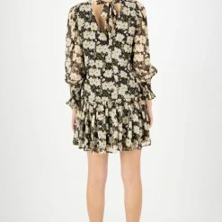 Ivy + Jack Fashion Bria Ivory Gardenia LS Dropped Waist Smock Dress