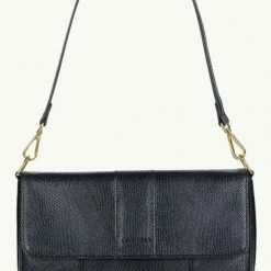 Brie Leon Accessories Isabel Black Snake Bag With Chain