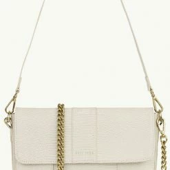 Brie Leon Accessories Isabel Stone Lizard Bag With Chain