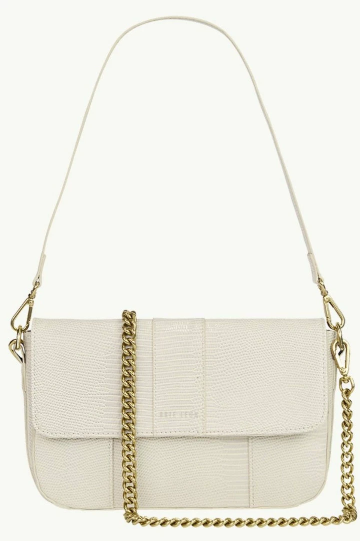 Brie Leon Accessories Isabel Stone Lizard Bag With Chain