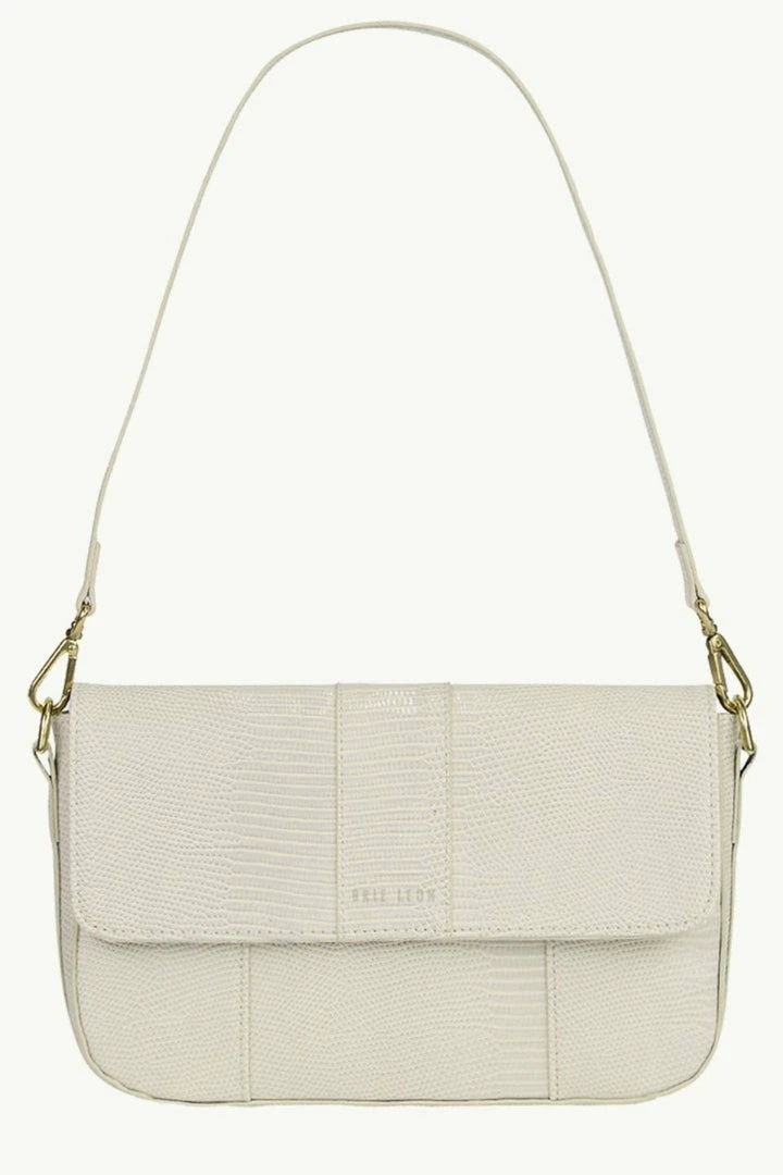Brie Leon Accessories Isabel Stone Lizard Bag With Chain