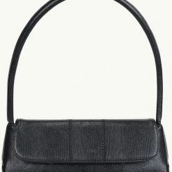 Brie Leon Camille Black Snake Skin Bag