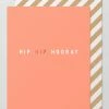 Made Paper Co Hip Hip Hooray Half Fluro Greeting Card Home & Beauty