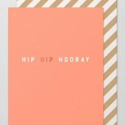 Made Paper Co Hip Hip Hooray Half Fluro Greeting Card Home & Beauty