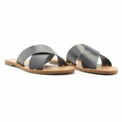 Anacapri Flat Cross Black Slide Accessories