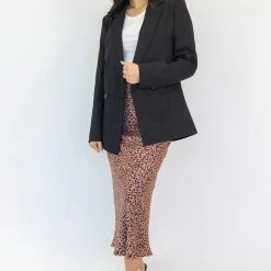 Ivy + Jack Mason Black Texture Boyfriend Blazer Fashion