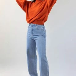 Ivy + Jack Motivation Blood Orange Boxy Balloon Sleeve Knit