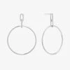 Ania Haie Chain Reaction Cable Link Large Fine Silver Hoop Earrings