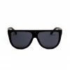 Prive Revaux The Coco Flat Top Rounded Black With Black Lens Sunglasses