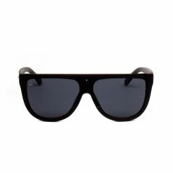 Prive Revaux The Coco Flat Top Rounded Black With Black Lens Sunglasses