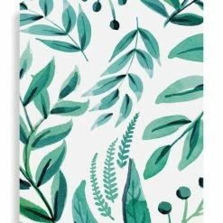 Elm Paper Home & Beauty Greenery White Gift Tag