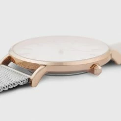 Cluse Accessories LaBoheme Silver Mesh Strap With Rose Gold Watch