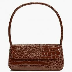 Brie Leon Mini Camille Espresso Recycled PU Top Handle Crossbody Bag