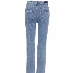 Among The Brave Carlie Straight Leg Distressed Raw Hem Faded Jean Fashion