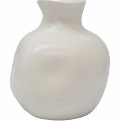Le Forge Home & Beauty Ceramic Abstract Vase White 14cm