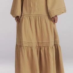 Charlie Holiday Fashion Monica Natural Cotton Tiered Maxi Skirt