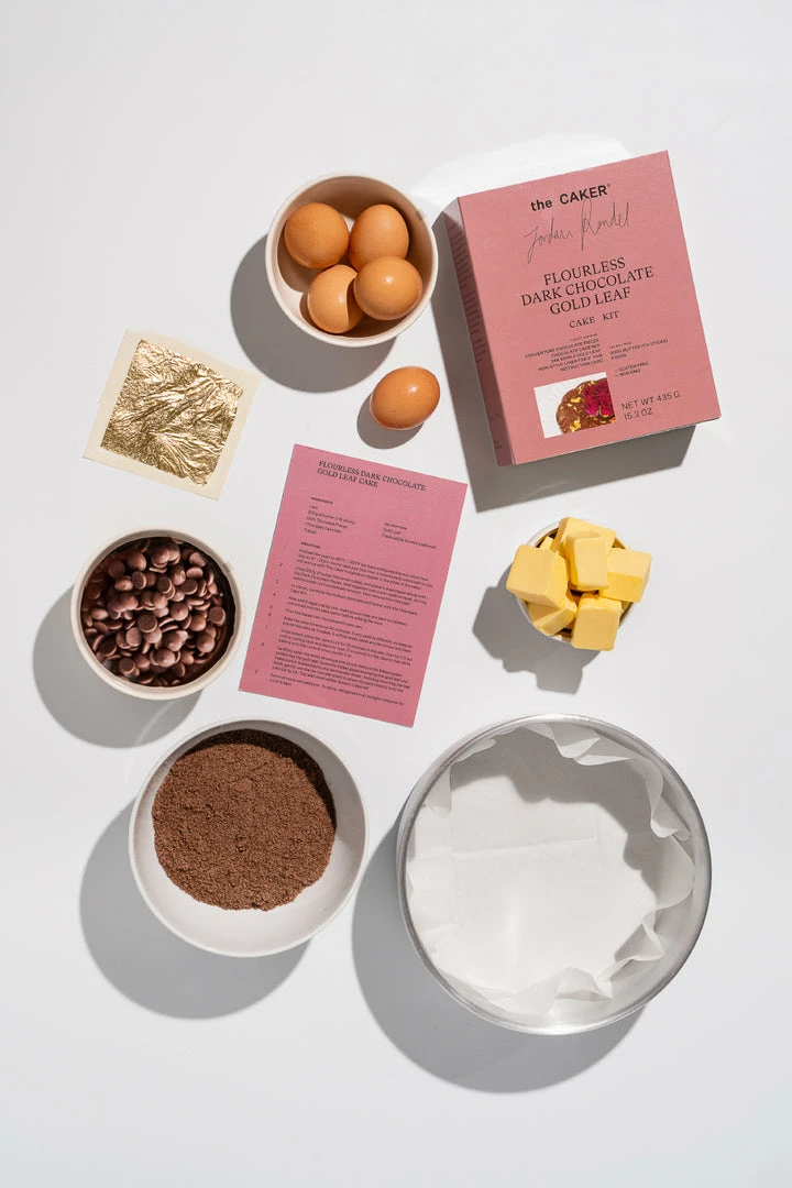 The Caker Flourless Cake Mix GF With Gold Leaf