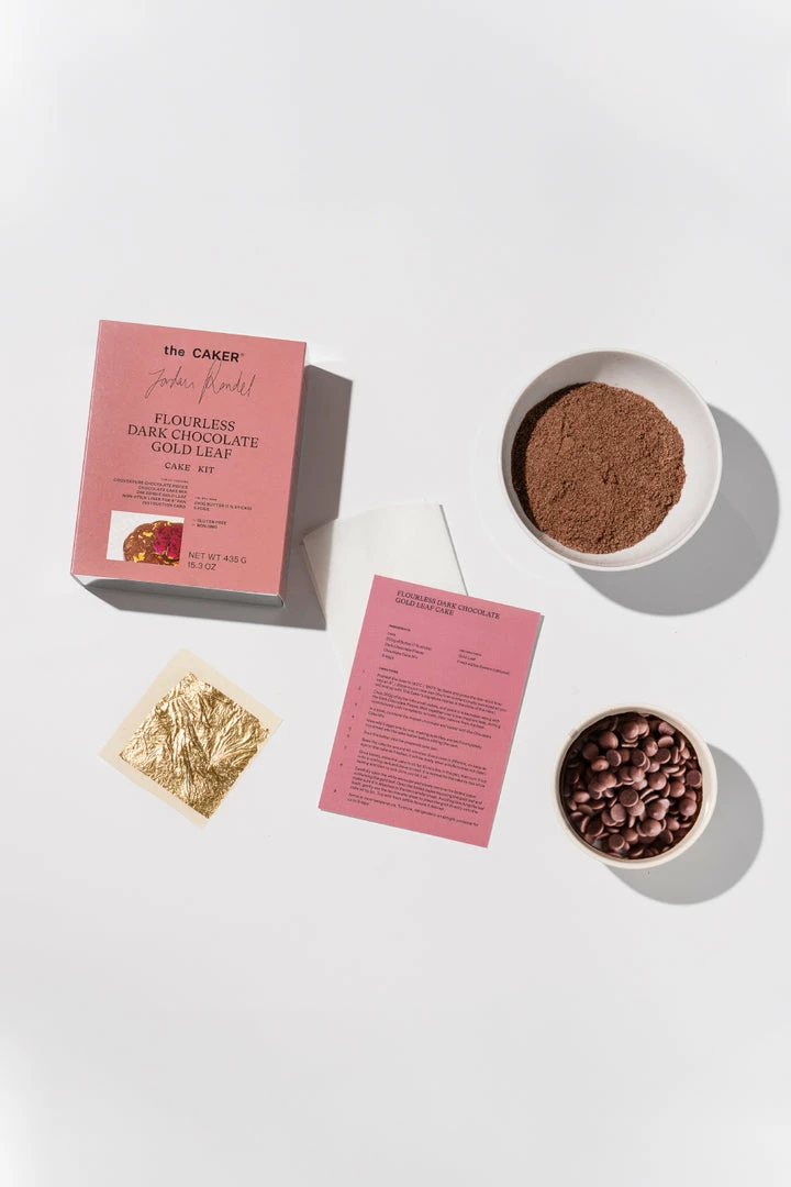 The Caker Flourless Cake Mix GF With Gold Leaf