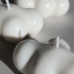 Master + Jack Extra Small Clouds White Candle Unscented H5cm X W7cm Living & Decor