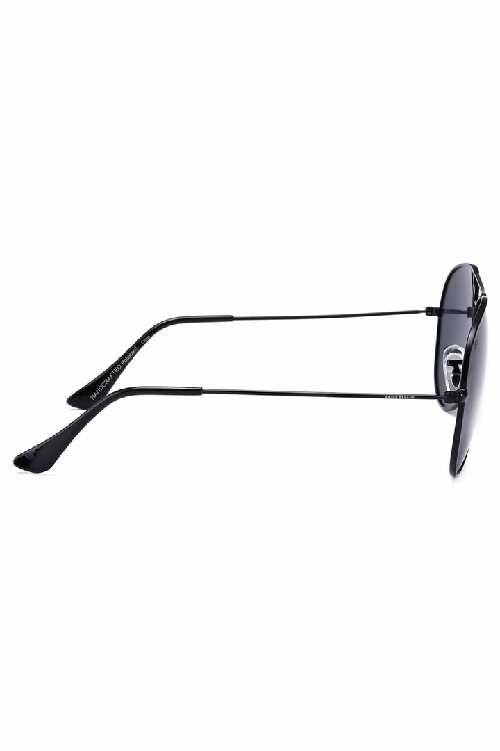 Prive Revaux Commando Aviator Caviar Black Black Lens Sunglasses Accessories