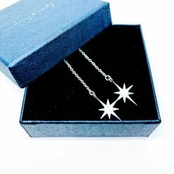 Audrey Loves Ruby Starburst Drop Earrings