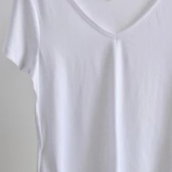 Humble + Heart Respect Relaxed White V Neck Organic Tee Fashion