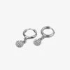 Flo Gives Back 15% To Women In Need Accessories Daisy Rhodium Huggie Hoop Earrings