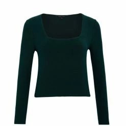Among The Brave Fashion Dani Forest Square Neck LS Rib Top