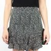 Ivy + Jack Darling Black Mini Leopard Triple Frill Mini Skirt
