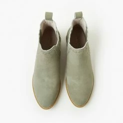 Walnut Delilah Sage Suede Leather Ankle Boot Accessories