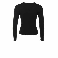 Among The Brave Desire Black LS V Neck Rib Knit Top