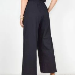 Among The Brave Fashion Time Out Black Wide Leg Stretch Jersey Relaxed Pant