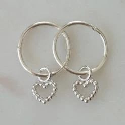 Sophie Dotty Love Sleeper Earrings Silver