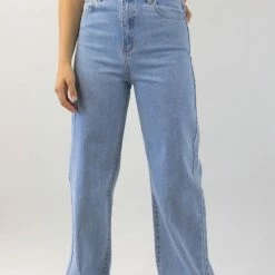 Abrand Jeans Fashion A 94 High Wide Walk Away Light Blue Denim Jean