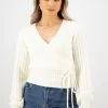 Among The Brave Fashion Honest Ivory Soft Ballerina Cross Over Knit
