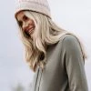 Humidity Lifestyle Loungewear Basics Keely Stone Rib Beanie