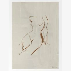 Papier HQ Living & Decor Figure Tan Natural Frame A1 Print