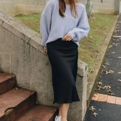 Among The Brave Keeper Lilac Chunky Textured Boxy Balloon Sleeve Knit